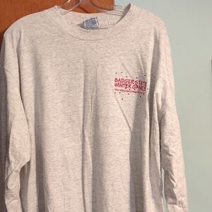 Badger State Winter Games Heather Gray Long Sleeve Shirt